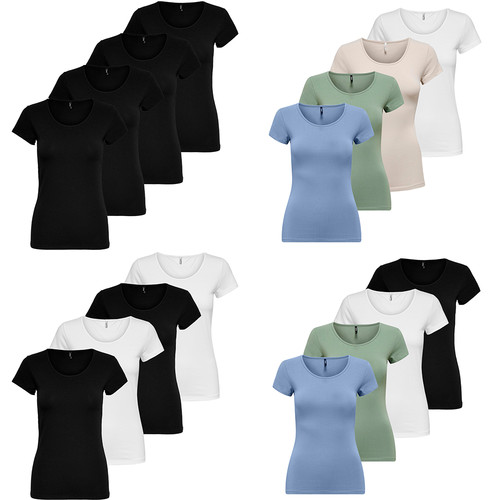 Only damen 4er pack - damen, t-shirt