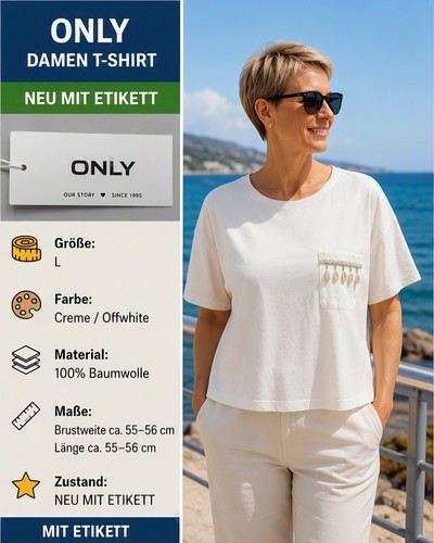 Only damen shirt l neu - l,