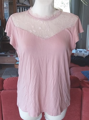 Shirt mit spitzeneinsatz - mit,