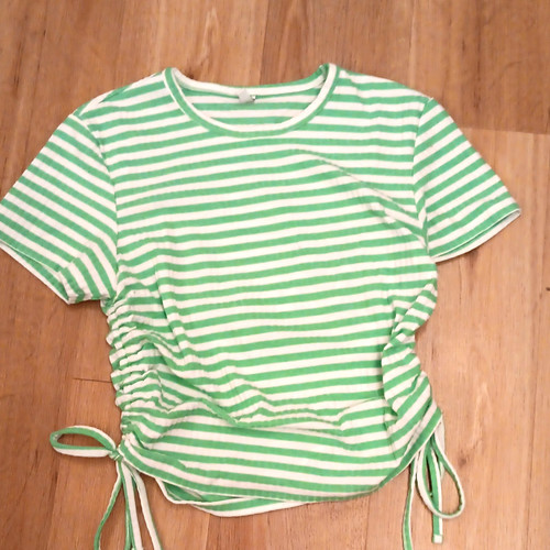 Only damen shirt grün weiß - t-shirt, grün/weiß